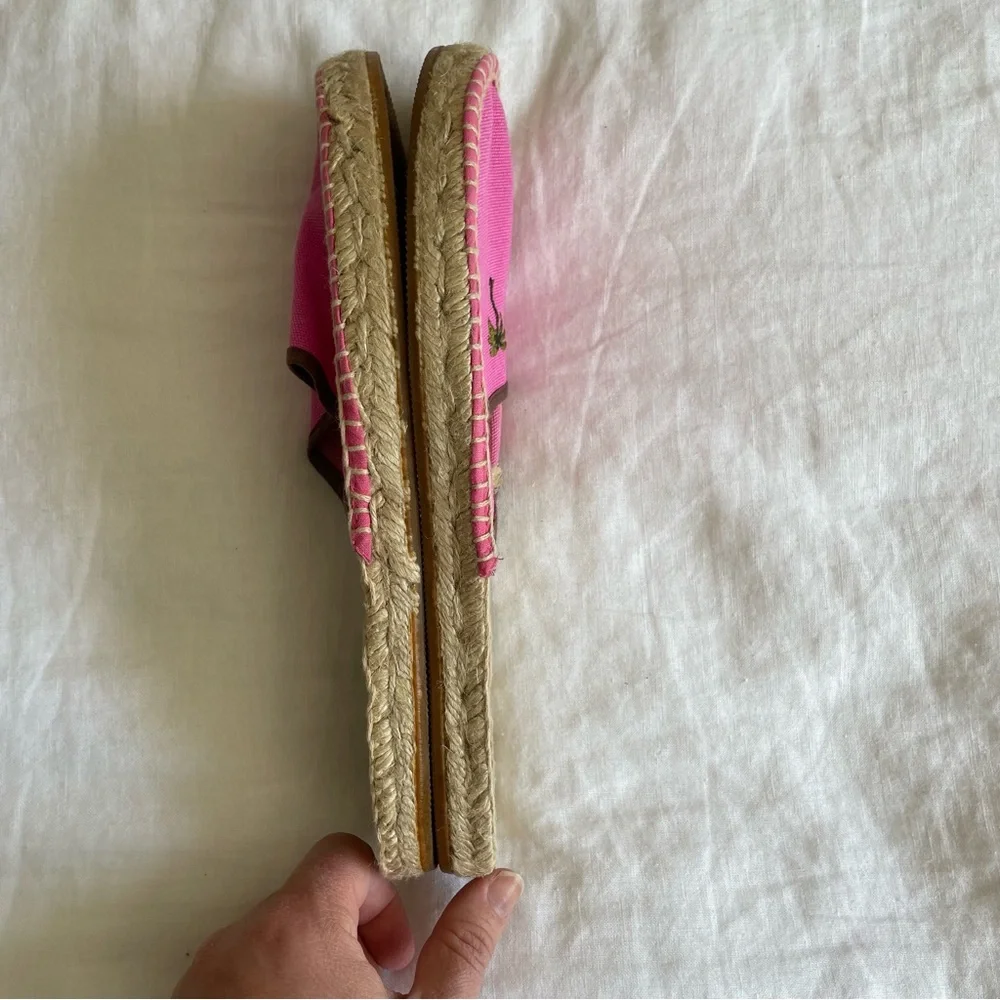 3 for $30 | J Crew Pink Palm Tree Canvas Espadrilles Mules - Picture 8 of 10
